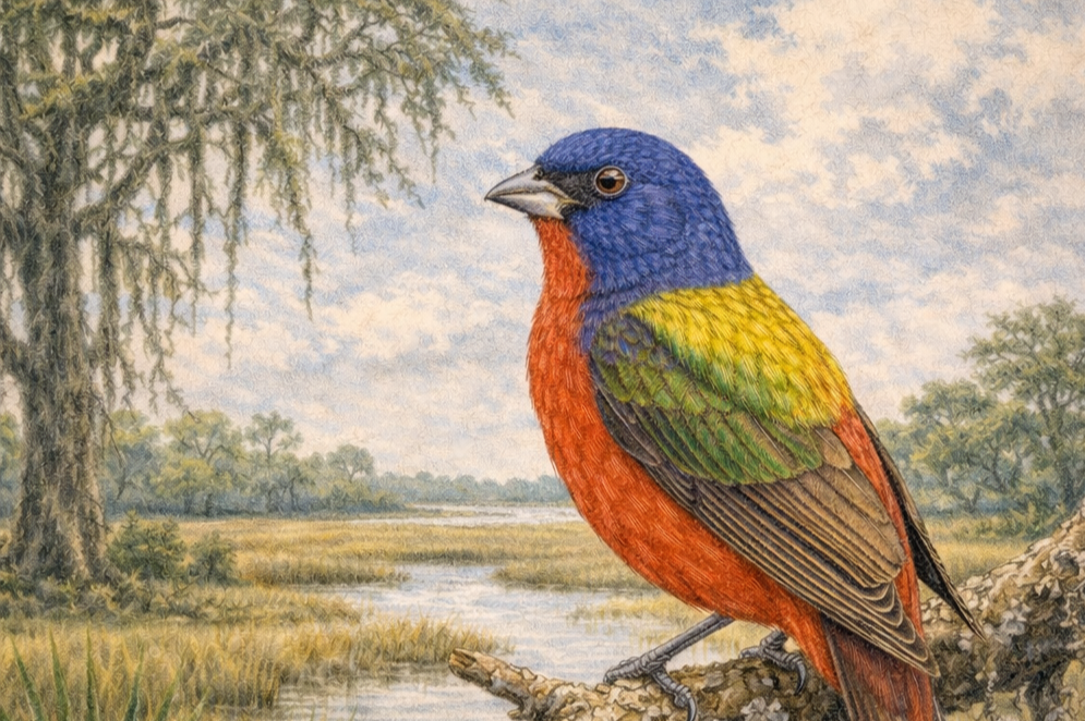 Meet the Birds of the Lowcountry: The Painted Bunting