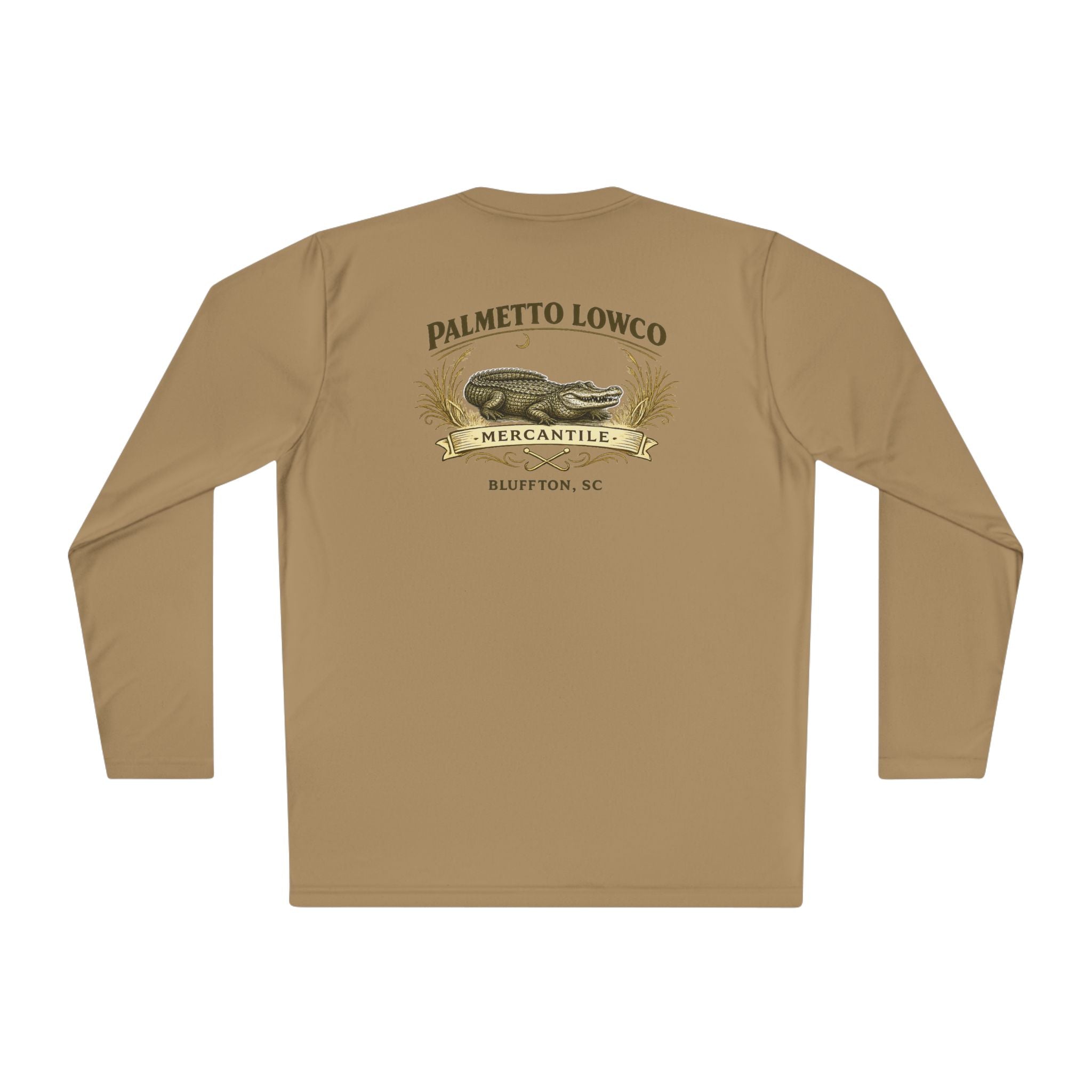 Palmetto Lowco Mercantile | Lowcountry Alligator Shirt | Bluffton SC Graphic Long Sleeve Performance Tee