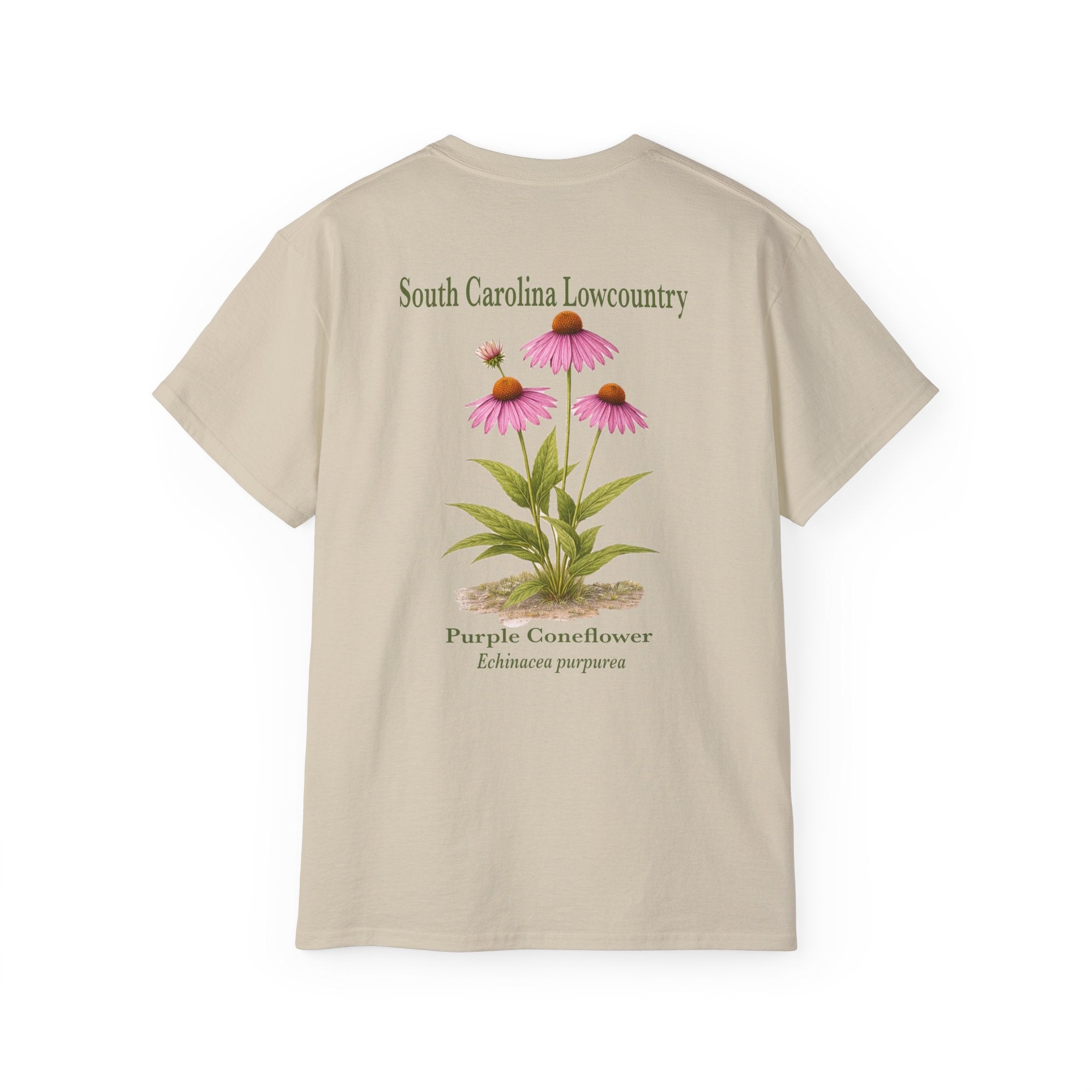 Purple Coneflower Botanical T-Shirt | Floral Garden Tee for Nature Lovers
