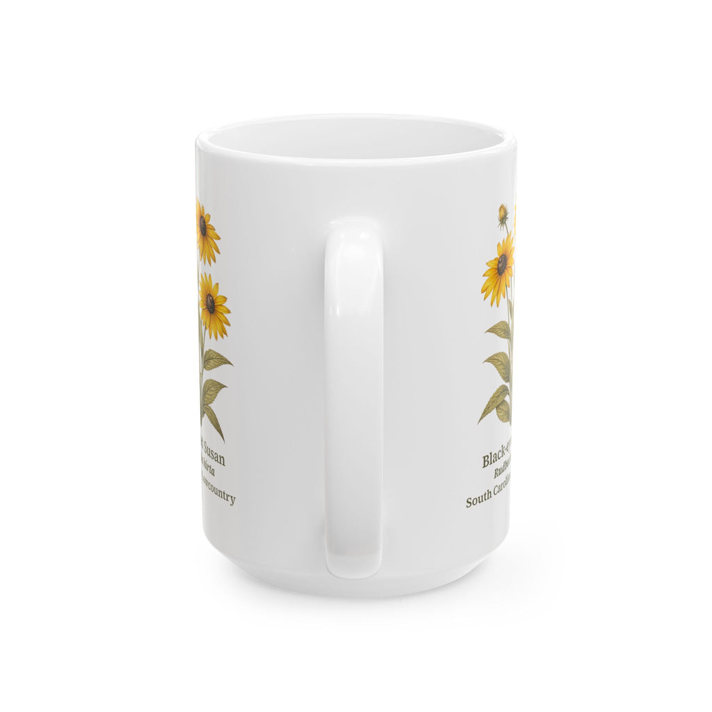 Black-eyed Susan Ceramic Mug | Floral Botanical Coffee Cup | 11oz & 15oz