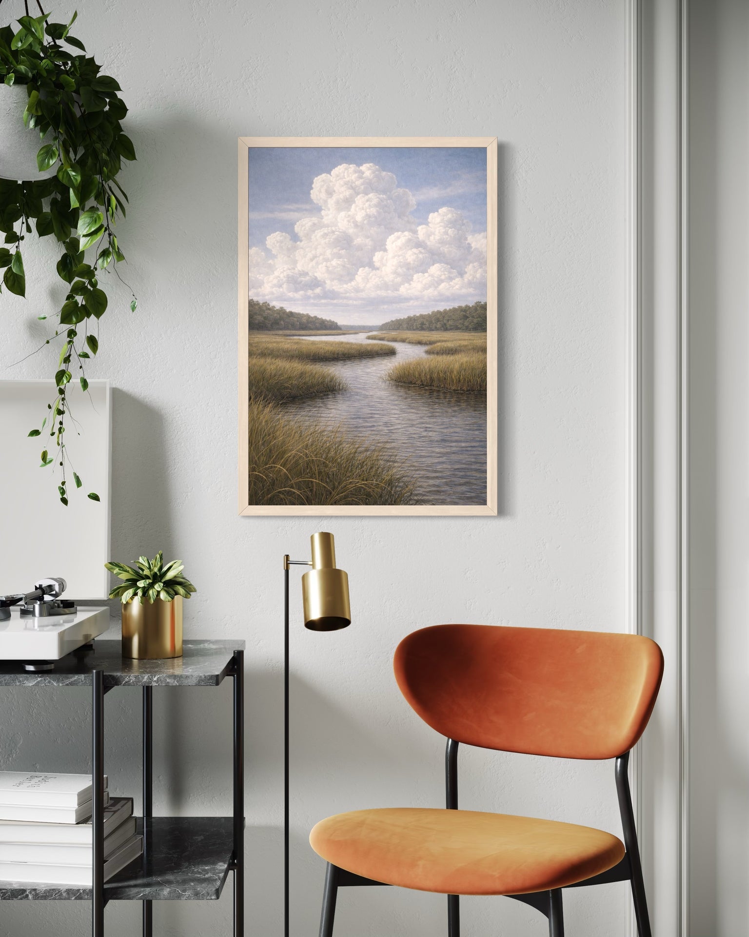 Summer Thunderheads Print | Lowcountry Naturalist Marsh Landscape Art