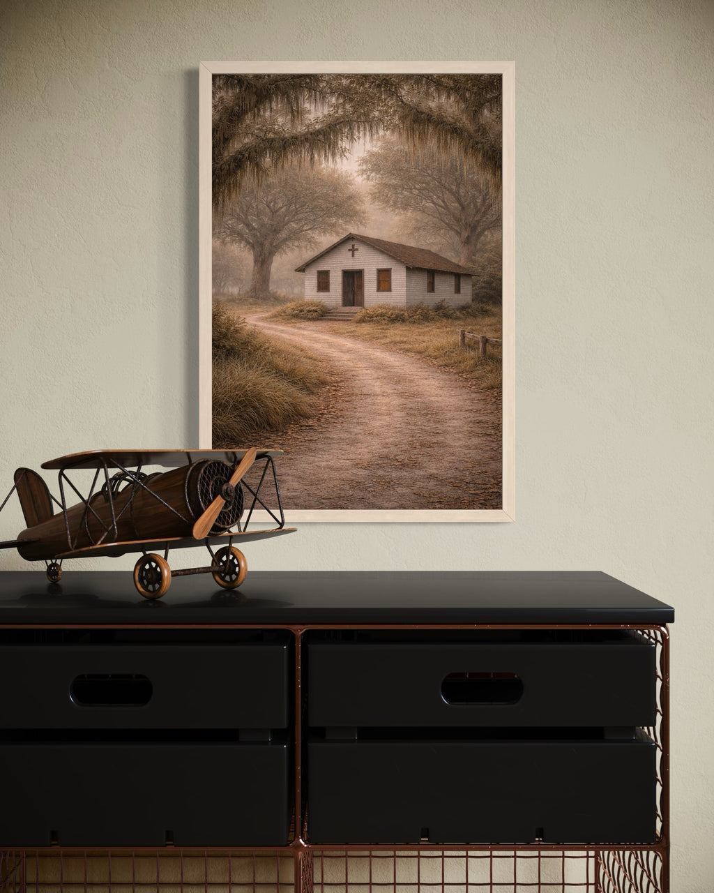 Praise House Wall Art | Lowcountry Southern Landscape Print | Historic South Carolina Naturalist Artwork