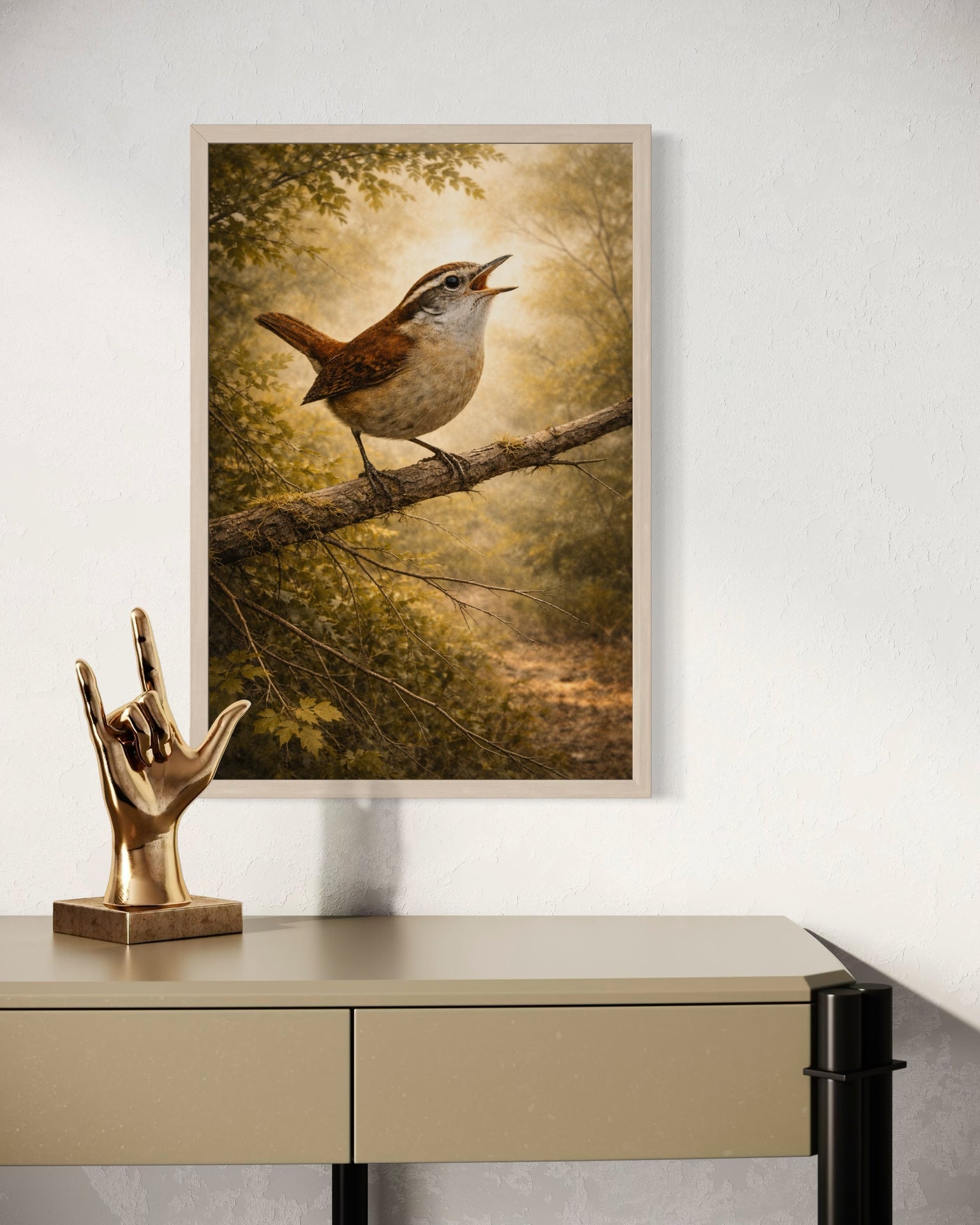 Carolina Wren Wall Art Print | Lowcountry Naturalist Bird Artwork