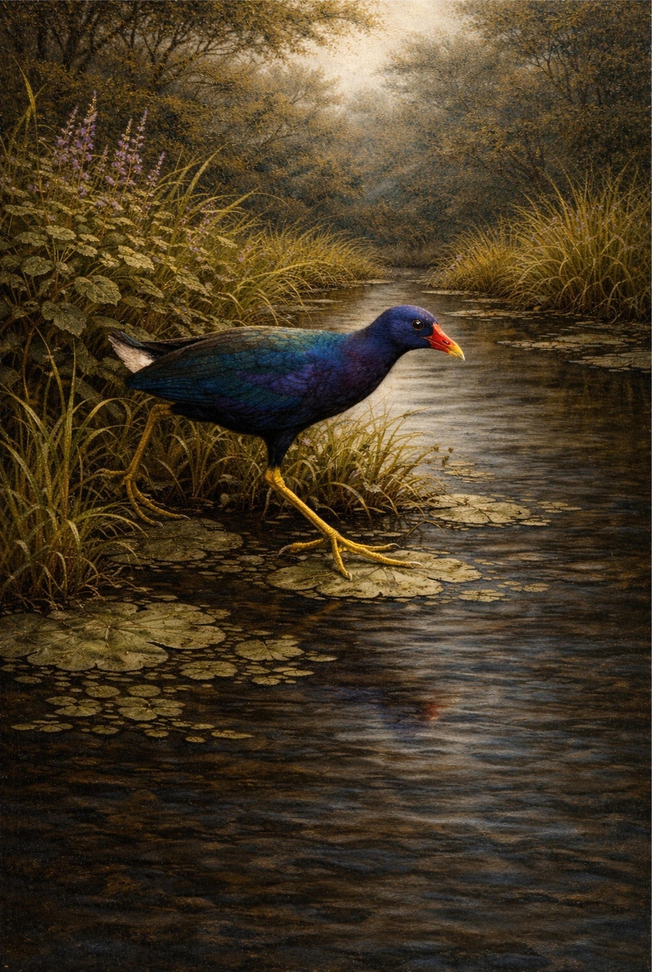 Purple Gallinule Print | Lowcountry Naturalist Bird Wall Art