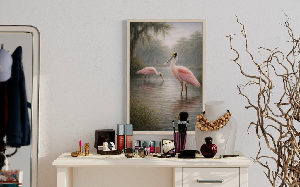 Roseate Spoonbills Print | Lowcountry Bird Wall Art