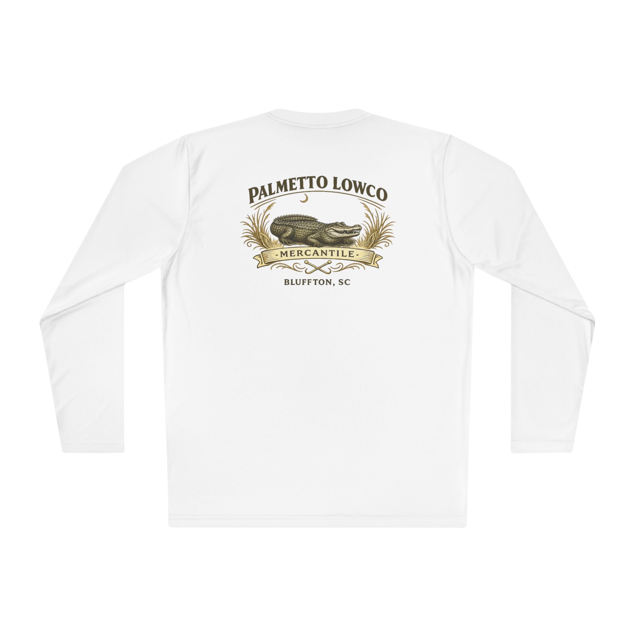 Palmetto Lowco Mercantile | Lowcountry Alligator Shirt | Bluffton SC Graphic Long Sleeve Performance Tee