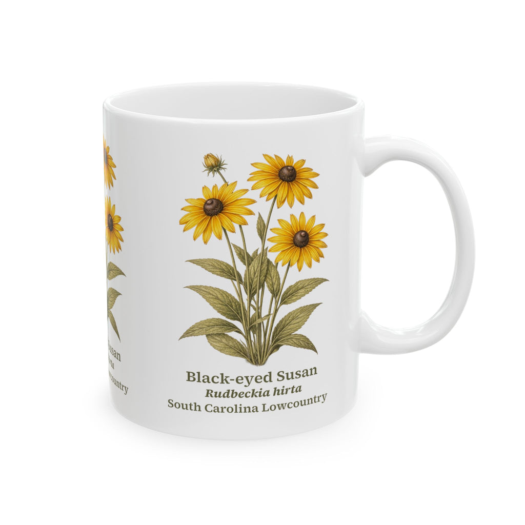 Black-eyed Susan Ceramic Mug | Floral Botanical Coffee Cup | 11oz & 15oz