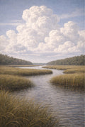 Summer Thunderheads Print | Lowcountry Naturalist Marsh Landscape Art