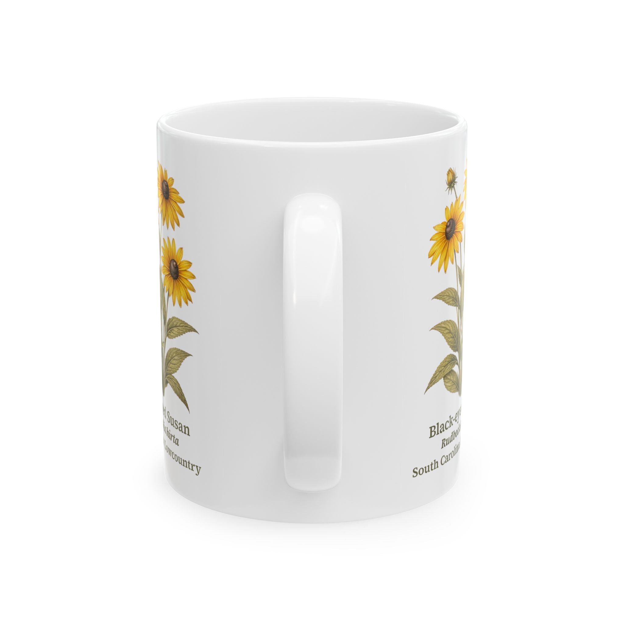 Black-eyed Susan Ceramic Mug | Floral Botanical Coffee Cup | 11oz & 15oz