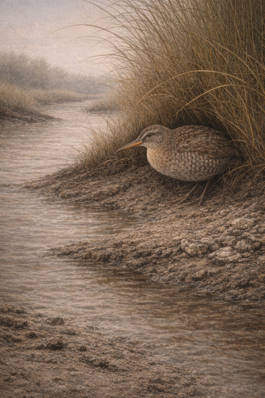 Clapper Rail Wall Art | Lowcountry Marsh Bird Print