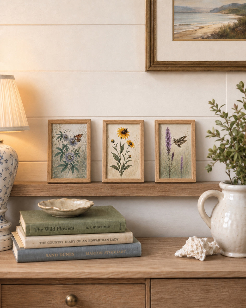 Wings Among Wildflowers | 4x6 Lowcountry Pollinator Trio