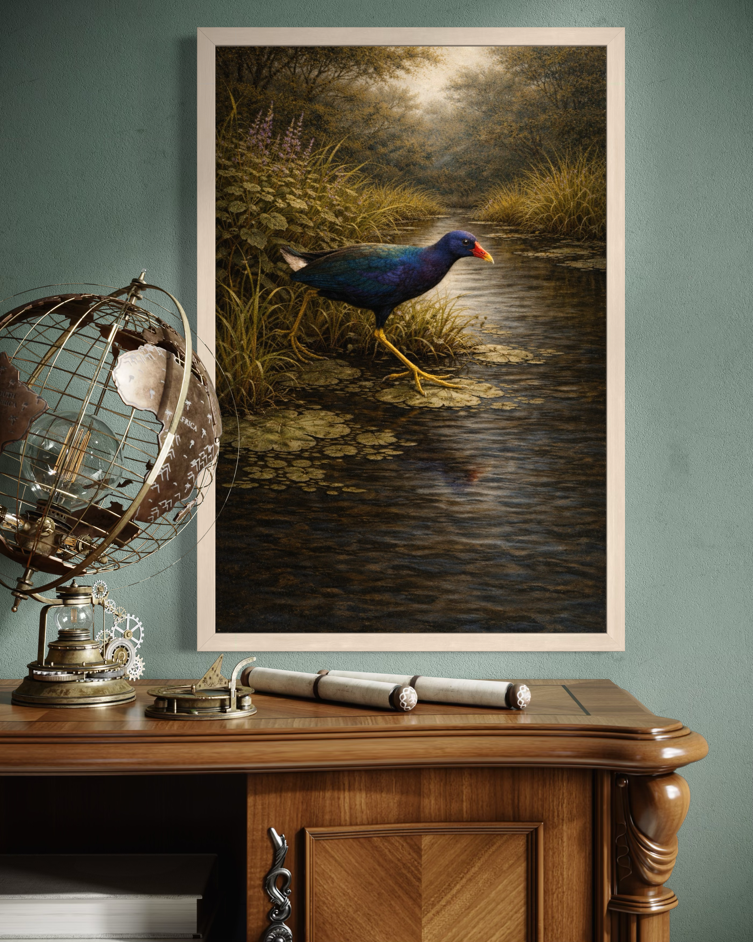 Purple Gallinule Print | Lowcountry Naturalist Bird Wall Art