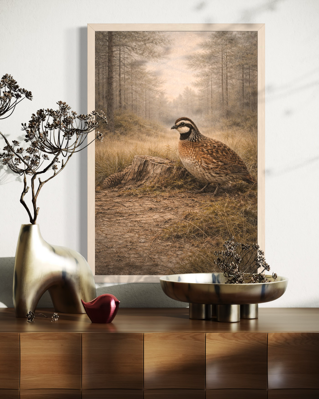 Northern Bobwhite Quail Print | Lowcountry Naturalist Wildlife Wall Art