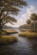 May River Salt Marsh Print | Lowcountry Naturalist Landscape Wall Art