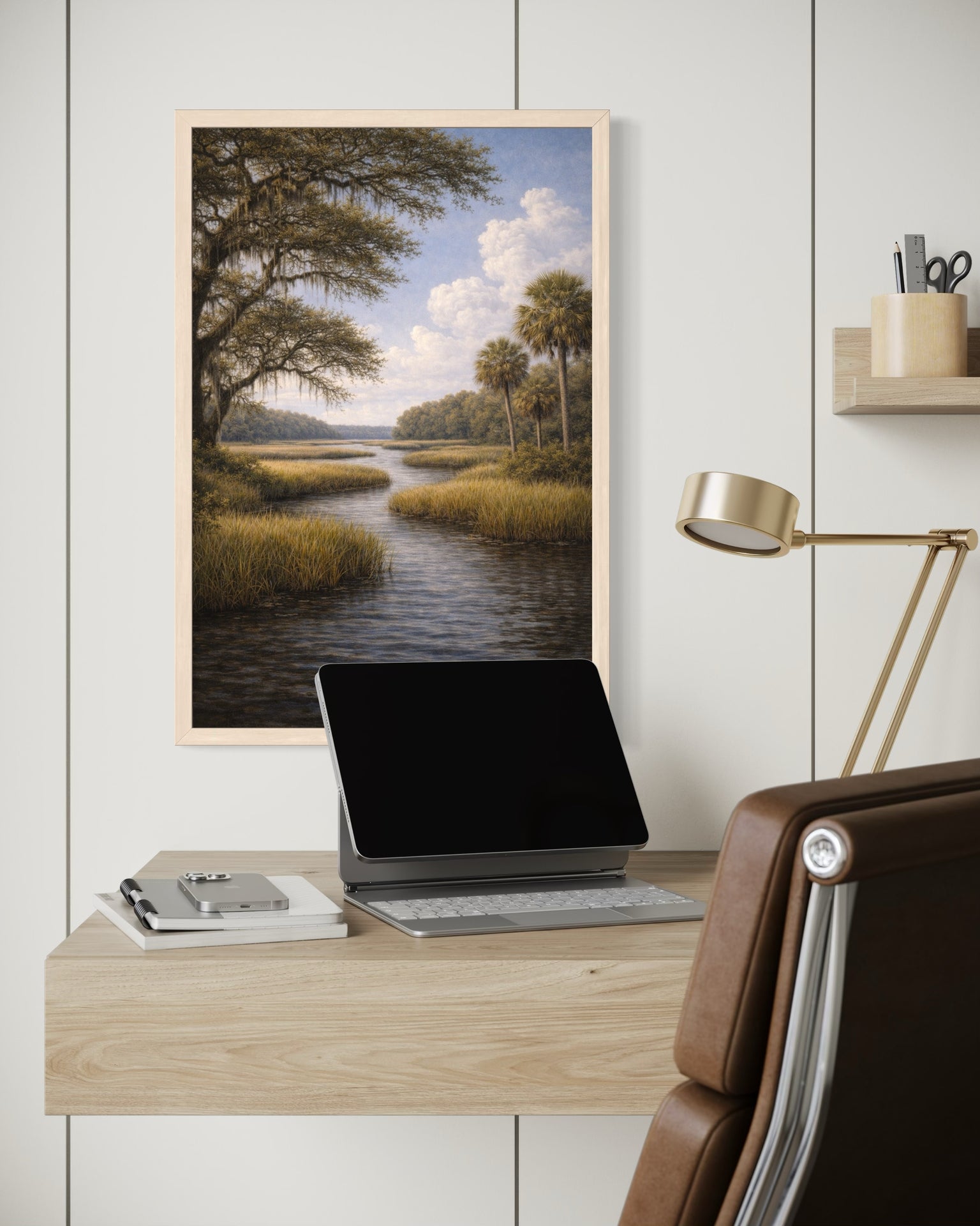 May River Salt Marsh Print | Lowcountry Naturalist Landscape Wall Art