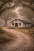 Praise House Wall Art | Lowcountry Southern Landscape Print | Historic South Carolina Naturalist Artwork